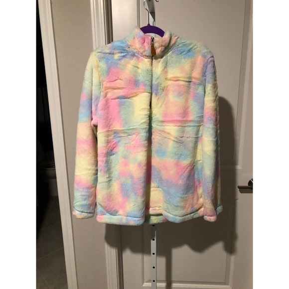 Pink Lily Jackets & Blazers - NEW TIE DYE PINK LILY PULLOVER SZ M